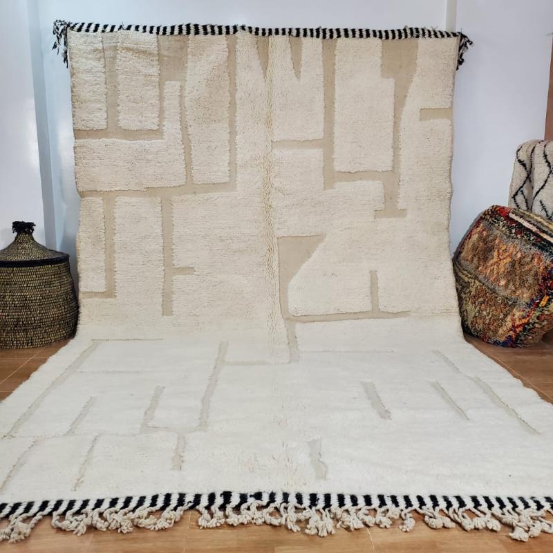 White Labib Marokkaans handgemaakt tapijt